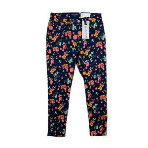 Arizona Jean Co Girls Spring Floral Jeggings Size 6 Play Adjustable Waistband